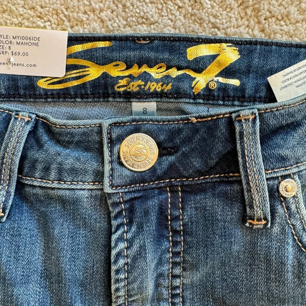 Seven7 Ladies High-Rise Step Hem Cropped Fashion Jean Size‎ 8